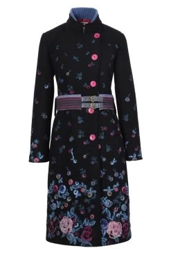 IVKO Boiled Wool Coat With Embroidery 82501