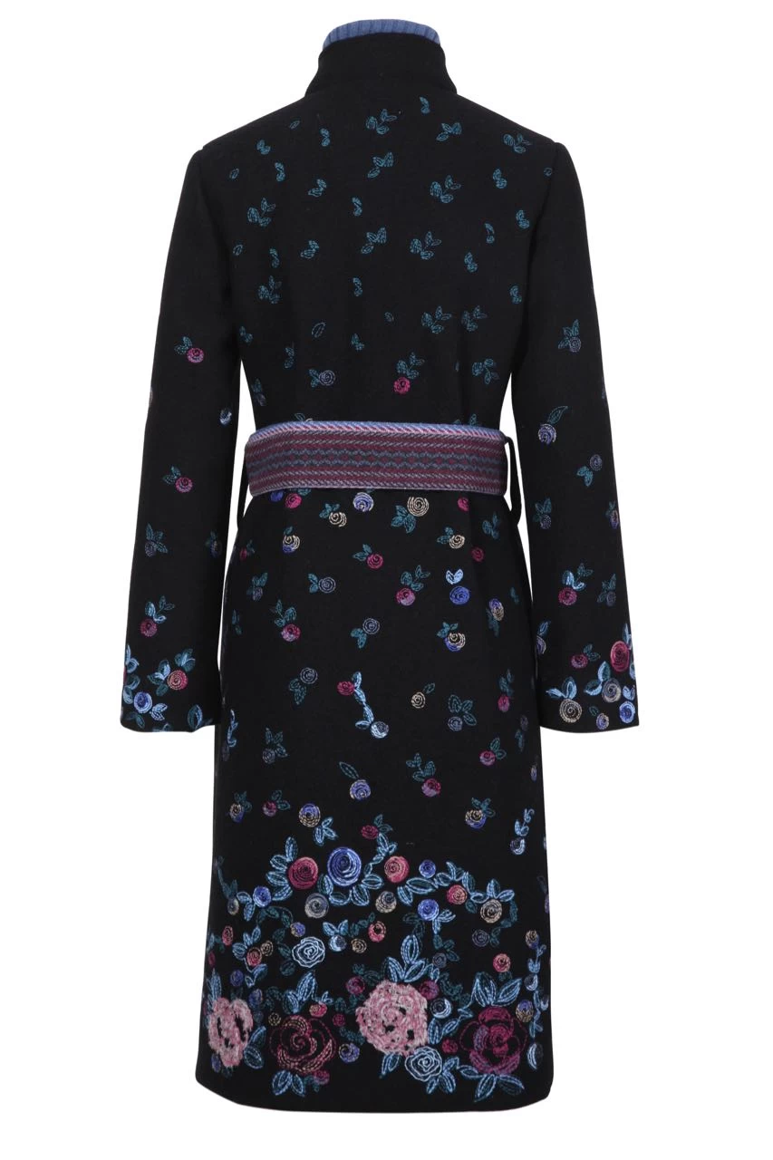 IVKO Boiled Wool Coat With Embroidery 82501 4 IVKO Boiled Wool Coat With Embroidery 82501 - Image 2