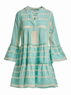 Devotion "Ella Short Dress" B. Blue/Off-White (319.3G) 13 Devotion "Ella Short Dress" B. Blue/Off-White (319.3G) -Fashion Clothing Line Store 022.319.3G Devotion Twins ELLA SHORT Dress Baby BLUE OFFWHITE