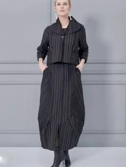 EverSassy By Dolcezza Skirt 11293 (2 Colours) 12 EverSassy By Dolcezza Skirt 11293 (2 Colours) -Fashion Clothing Line Store 11290 11293 Black White Jacket Skirt EverSassy