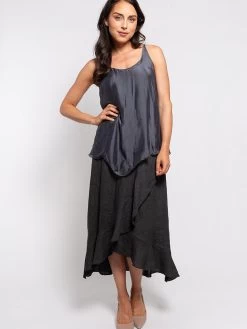 M Made In Italy Linen Skirt 18/80123Q (3 Colours) 15 M Made In Italy Linen Skirt 18/80123Q (3 Colours) -Fashion Clothing Line Store 16 61342 18 80123 2