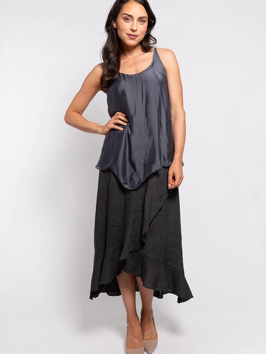 M Made In Italy Linen Skirt 18/80123Q (3 Colours) 9 M Made In Italy Linen Skirt 18/80123Q (3 Colours) - Image 7