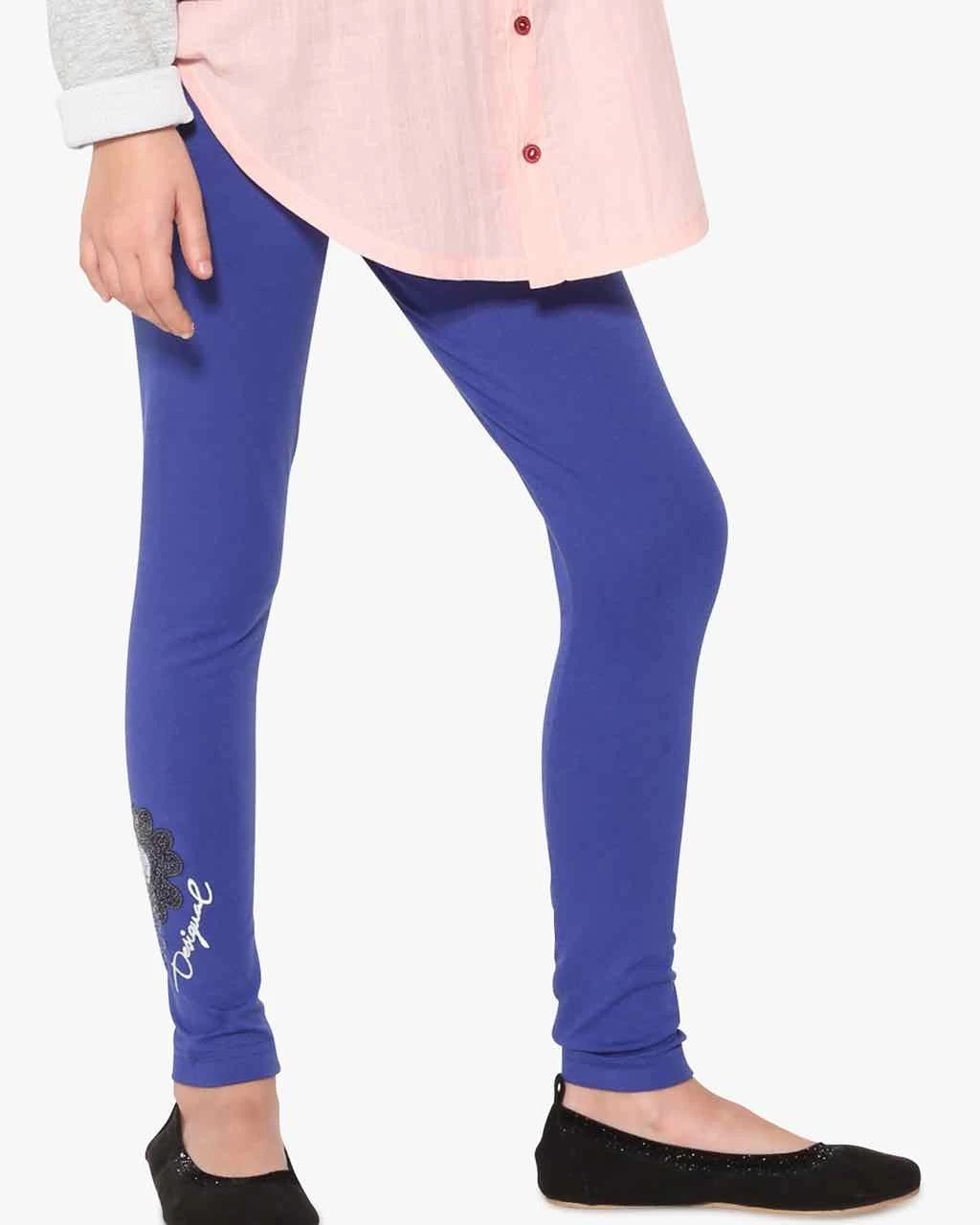 Desigual Girls Leggings "Basic" (Blue) 3 Desigual Girls Leggings "Basic" (Blue)