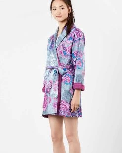 Desigual Bathrobe "Boho Jeans" 9 Desigual Bathrobe "Boho Jeans" -Fashion Clothing Line Store 17WHBT53 5106 Desigual Bathrobe Boho Jeans side