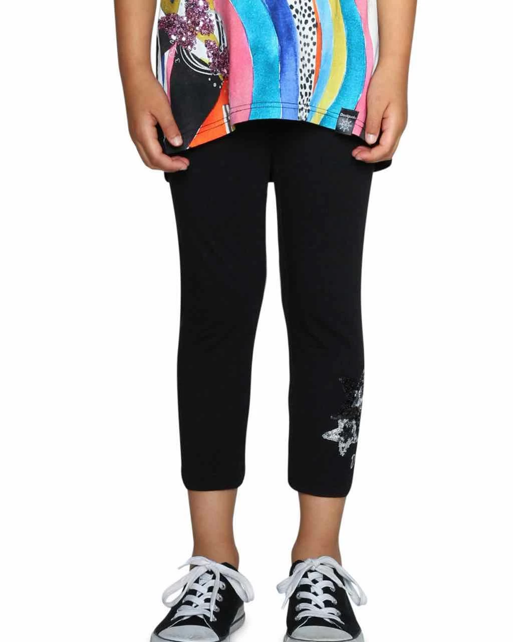 Desigual Girls Leggings "Floral" (Black) 3 Desigual Girls Leggings "Floral" (Black)