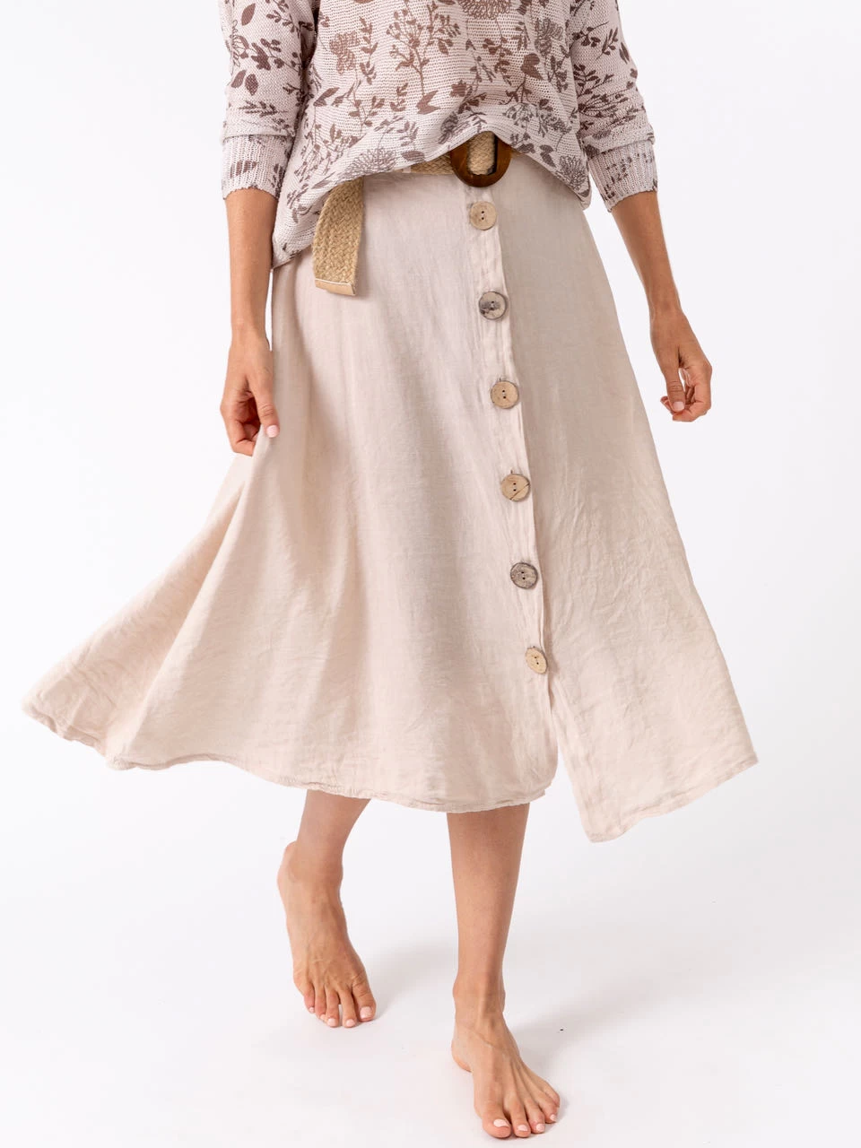 M Made In Italy Linen Skirt 18/998O 3 M Made In Italy Linen Skirt 18/998O