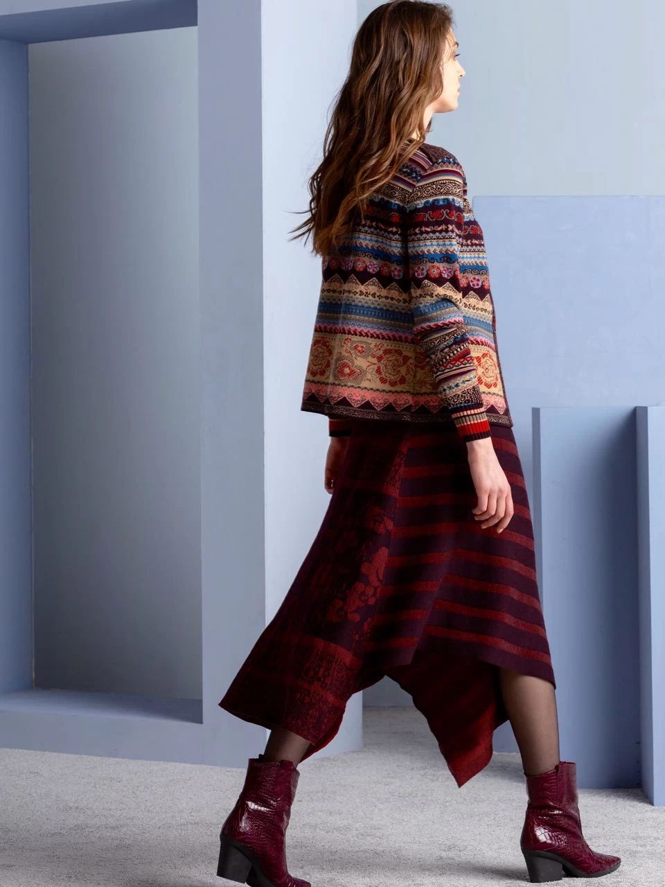 IVKO Merino Wool Asymmetric Skirt 192652 4 IVKO Merino Wool Asymmetric Skirt 192652 - Image 2