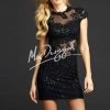 Mac Duggal Cap Sleeve Black Dress 1 Mac Duggal Cap Sleeve Black Dress -Fashion Clothing Line Store 1940T Black PC