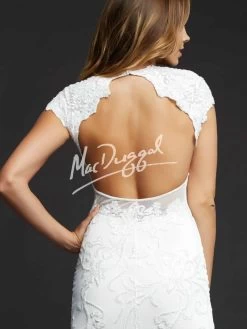 Mac Duggal Cap Sleeve Black Dress 5 Mac Duggal Cap Sleeve Black Dress -Fashion Clothing Line Store 1940T Ivory Back