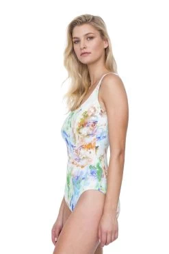 Gottex Swimsuit "Aquarelle 19AQ173" (green) 7 Gottex Swimsuit "Aquarelle 19AQ173" (green) -Fashion Clothing Line Store 19AQ173081 S