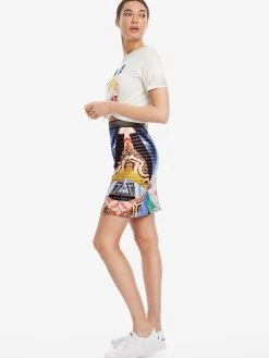 Desigual Skirt "Minerva" -Fashion Clothing Line Store 19SWFK07 9019 Desigual High Waisted Skirt MINERVA 3