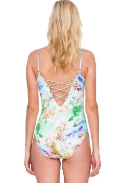 Gottex Swimsuit "Aquarelle 19AQ035" (green) 5 Gottex Swimsuit "Aquarelle 19AQ035" (green) -Fashion Clothing Line Store 19aq035 081 b1