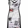 Dolcezza Dress "Vintage Newspaper 20167" 1 Dolcezza Dress "Vintage Newspaper 20167" -Fashion Clothing Line Store 20167