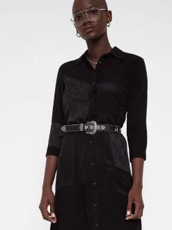 Desigual Embroidered Belt "Flower Wish" -Fashion Clothing Line Store 20SARP12 2084 Desigual Belt Floral cowboy buckle 2