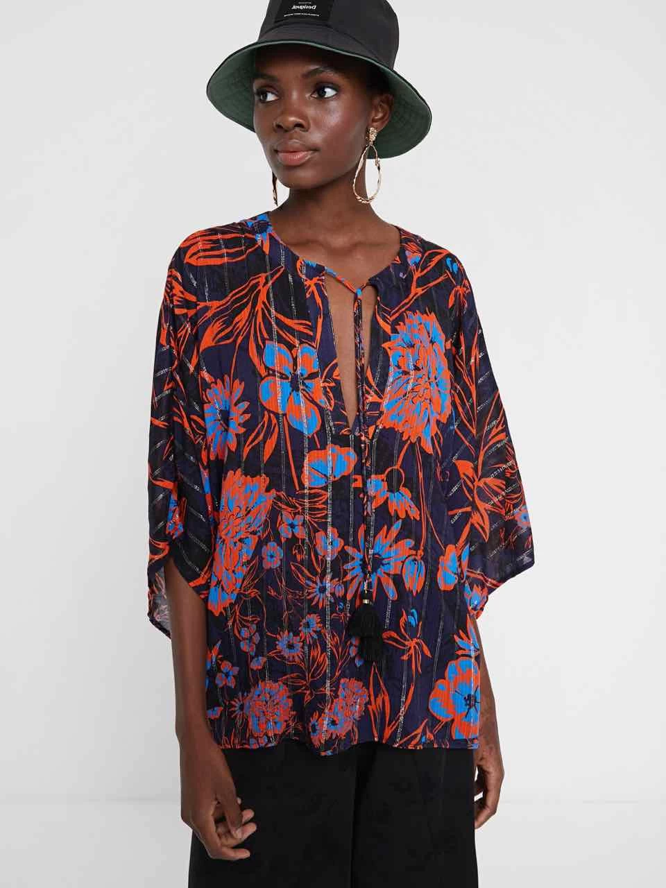 Desigual Floral Blouse Batwing Sleeves "Siena" 3 Desigual Floral Blouse Batwing Sleeves "Siena"