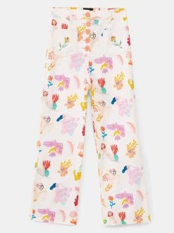 Desigual By Miranda Capri Pants "Lisam" 7 Desigual By Miranda Capri Pants "Lisam" -Fashion Clothing Line Store 20SWPW53 1015 Desigual by Miranda Makaroff White Capri Pants 1
