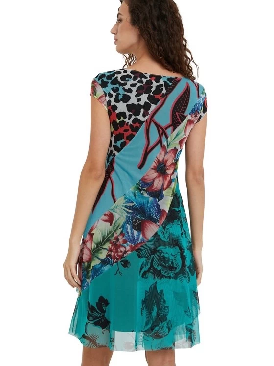 Desigual Patchwork Mesh Dress "Cleveland" (2 Colours) 6 Desigual Patchwork Mesh Dress "Cleveland" (2 Colours) - Image 4