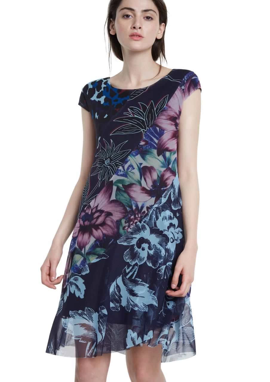 Desigual Patchwork Mesh Dress "Cleveland" (2 Colours) 3 Desigual Patchwork Mesh Dress "Cleveland" (2 Colours)