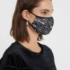 Desigual Black & White Face Mask + Pouch "Desigual" 2 Desigual Black & White Face Mask + Pouch "Desigual" -Fashion Clothing Line Store 20WAOA08 2000 Desigual lettering Face Mask and Pouch Set black white