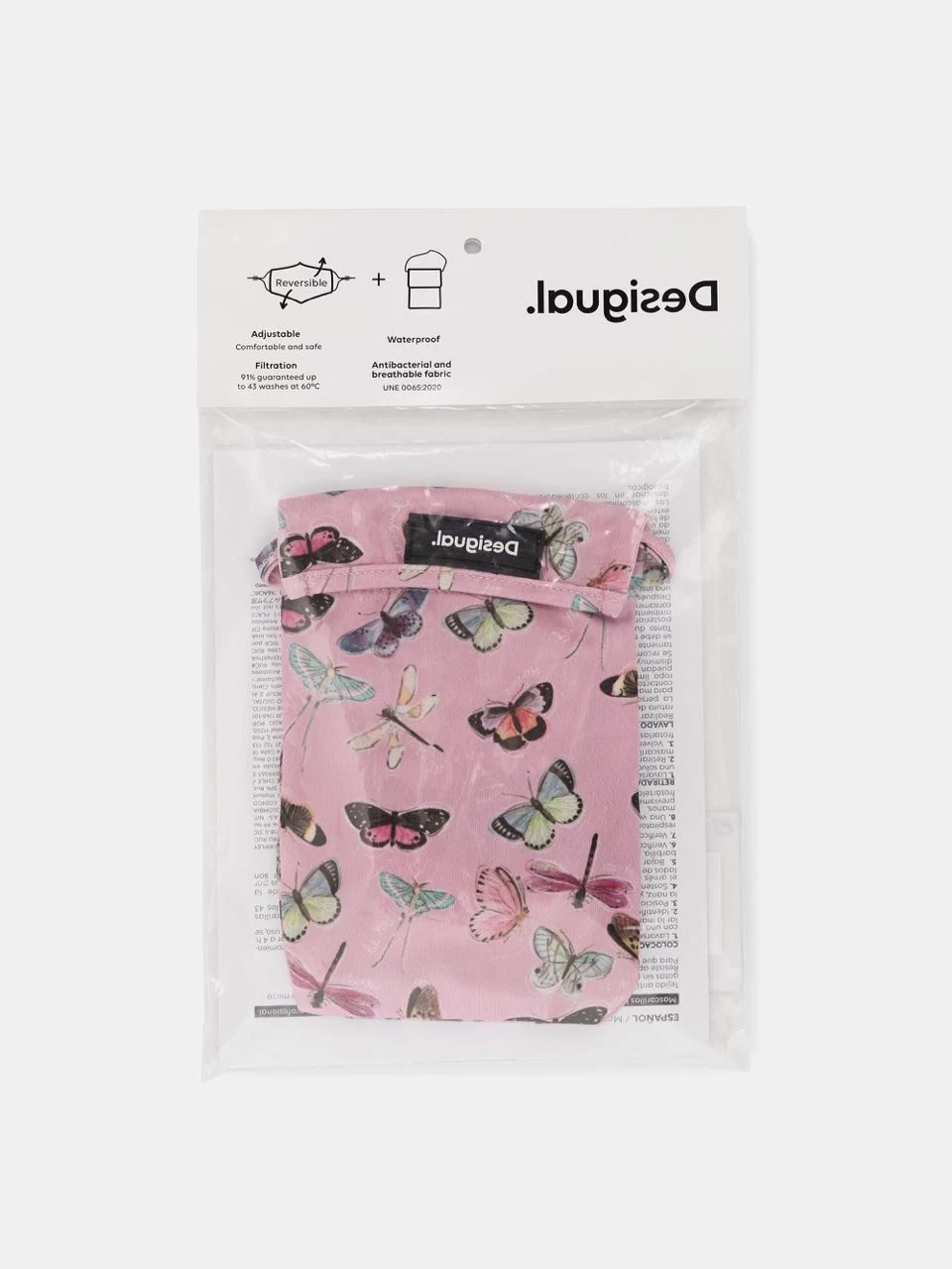 Desigual Girl Butterflies Face Mask + Pouch "Mariposa" 5 Desigual Girl Butterflies Face Mask + Pouch "Mariposa" - Image 3