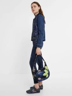 Desigual Denim Sneakers "Pegaso Patch" -Fashion Clothing Line Store 20WSKD03 2070 Desigual Denim Running Shoes