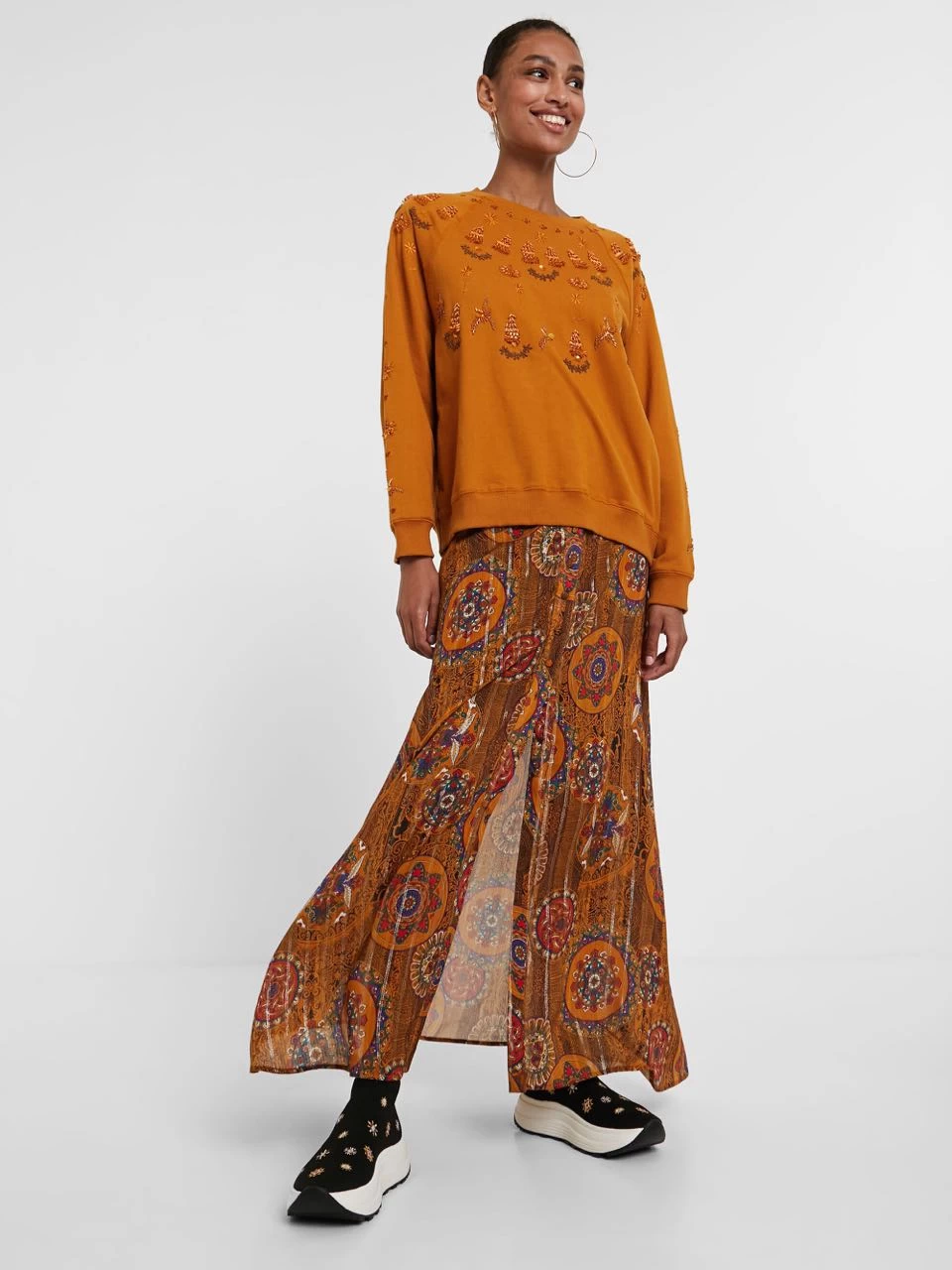 Desigual Embroidered Wedge Sneaker "Spice Juliette" 7 Desigual Embroidered Wedge Sneaker "Spice Juliette" - Image 5