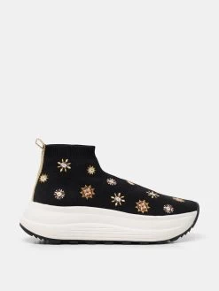 Desigual Embroidered Wedge Sneaker "Spice Juliette" 9 Desigual Embroidered Wedge Sneaker "Spice Juliette" -Fashion Clothing Line Store 20WSKK04 2000 Desigual Sock sneakers embroidered wedge
