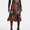 Desigual By C. Lacroix Skirt "Albury" -Fashion Clothing Line Store 20WWFW24 3099 Desigual by Lacroix Floral Midi Skirt Patchwork