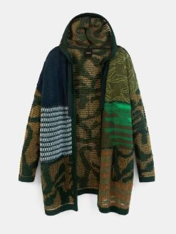 Desigual Patch Cardigan "Constanza" -Fashion Clothing Line Store 20WWJFAP 4002 Desigual Patch Zip Hoodie Constanza Khaki Green