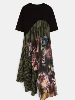 Desigual Asymmetric Patch Dress "Taipei" 13 Desigual Asymmetric Patch Dress "Taipei" -Fashion Clothing Line Store 20WWVW19 2000 Desigual Midi Dress Patches Tapei 1