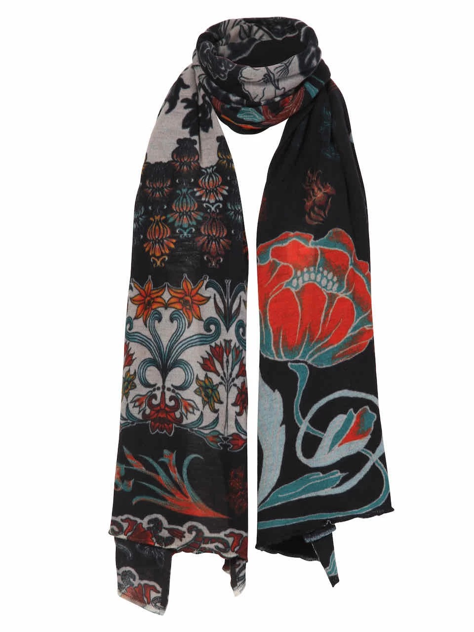 IVKO Wool Scarf Grasset Floral Pattern 212781 (2 Colours) 6 IVKO Wool Scarf Grasset Floral Pattern 212781 (2 Colours) - Image 4