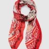 Desigual Red Viscose Scarf "Indonesian Patch" 2 Desigual Red Viscose Scarf "Indonesian Patch" -Fashion Clothing Line Store 21SAWA39 1002 DESIGUAL Rectangular Indonesian Patch Scarf