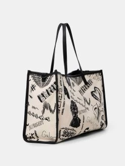 Fashion Clothing Line Store -Fashion Clothing Line Store 21SAXA43 Desigual Shopping Bag Canvas Print