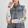 Desigual Tricot Denim Jacket "Athlas" (21SWED45) 2 Desigual Tricot Denim Jacket "Athlas" (21SWED45) -Fashion Clothing Line Store 21SWED45 5161 Desigual Slim tricot jean jacket 1