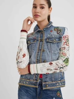 Desigual Tricot Denim Jacket "Athlas" (21SWED45)