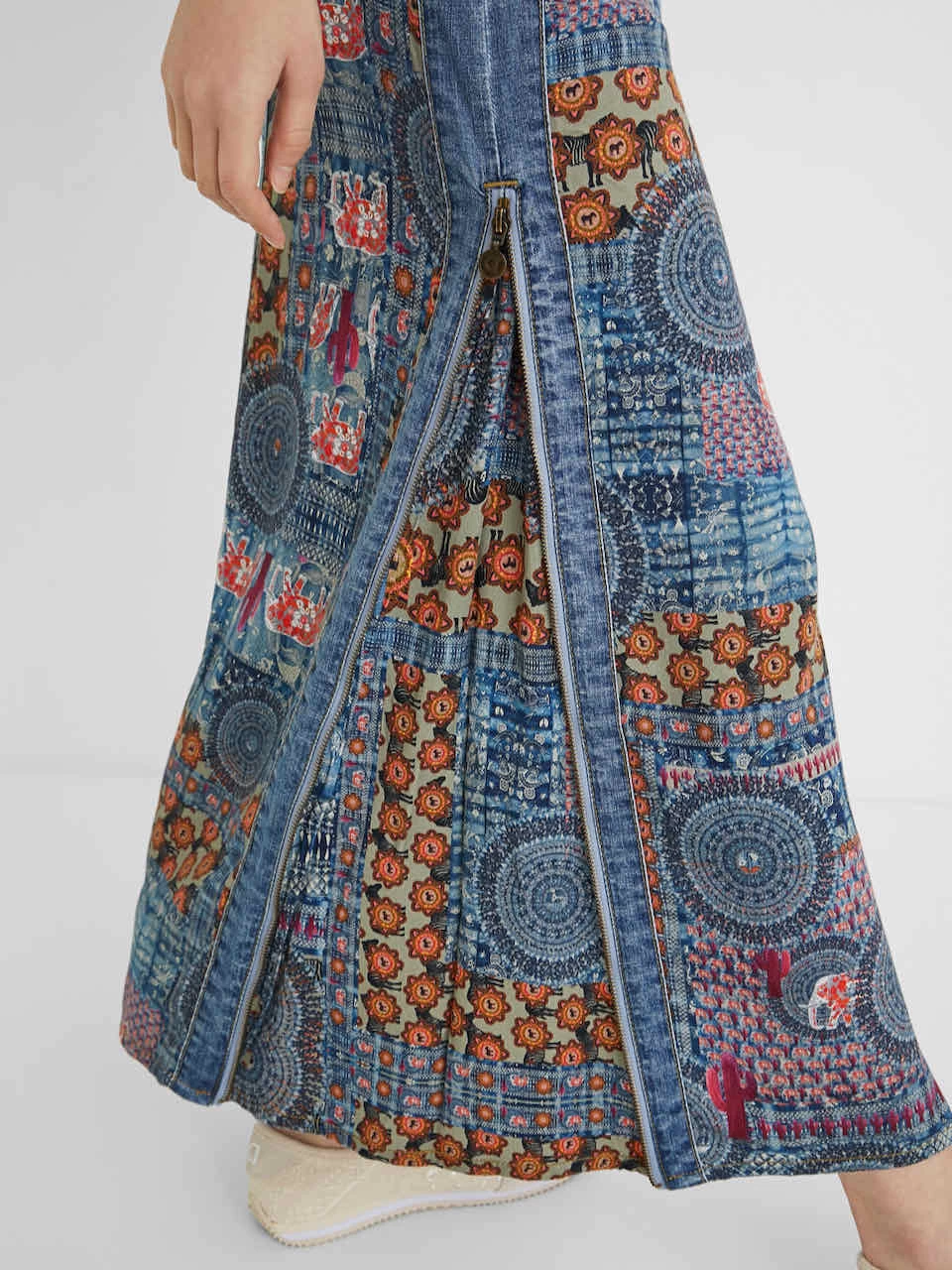 Desigual Long Transformable Denim Skirt "African" 5 Desigual Long Transformable Denim Skirt "African" - Image 3