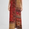 Desigual Long Floral Skirt "Baikal" 1 Desigual Long Floral Skirt "Baikal" -Fashion Clothing Line Store 21SWFW27 7015 Desigual Long Boho Skirt