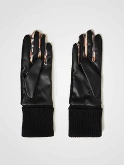 Desigual Gloves "Animal Patch" 6 Desigual Gloves "Animal Patch" -Fashion Clothing Line Store 21WAAA03 2000 Desigual Bimaterial Animal Patch Gloves