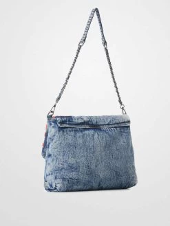 Fashion Clothing Line Store -Fashion Clothing Line Store 21WAXD215000 Desigual Sling crossbody bag patch denim
