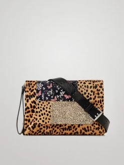Desigual Leather Bag "Beta Animal Dortmund Flap"