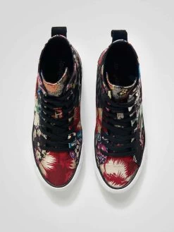 Desigual High-Top Sneakers "Beta Nini" 11 Desigual High-Top Sneakers "Beta Nini" -Fashion Clothing Line Store 21WSKA17 Desigual High Beta sneakers floral patch
