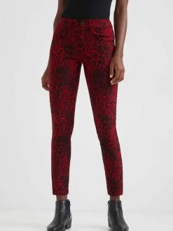 Desigual Red Pants "Geographi"
