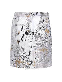 Dolcezza Skort "Hydrangea Abstract Art" (22415) 8 Dolcezza Skort "Hydrangea Abstract Art" (22415) -Fashion Clothing Line Store 22415 back