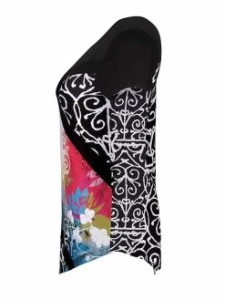 Dolcezza Asymmetric Top "Bali 1 Redux" (22600) 7 Dolcezza Asymmetric Top "Bali 1 Redux" (22600) -Fashion Clothing Line Store 22600 side