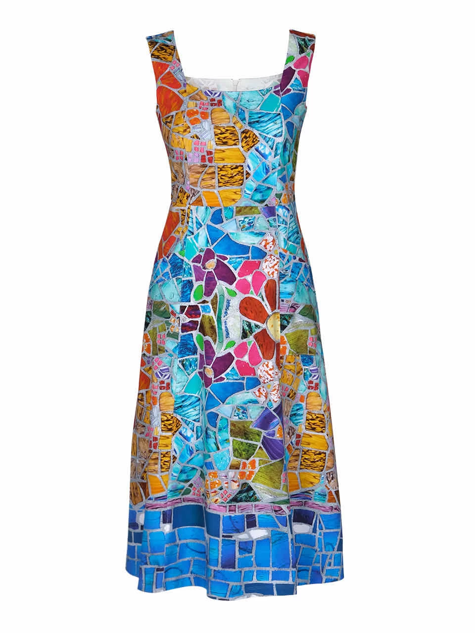 Dolcezza Midi Dress "Floral Landscape" (22637) 6 Dolcezza Midi Dress "Floral Landscape" (22637) - Image 4
