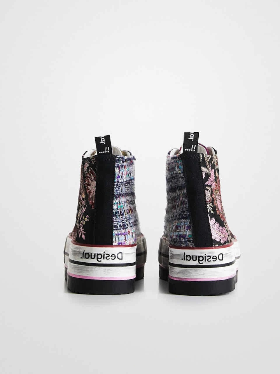 Desigual Asian Patchwork Platform Sneakers "Crush Black" 5 Desigual Asian Patchwork Platform Sneakers "Crush Black" - Image 3