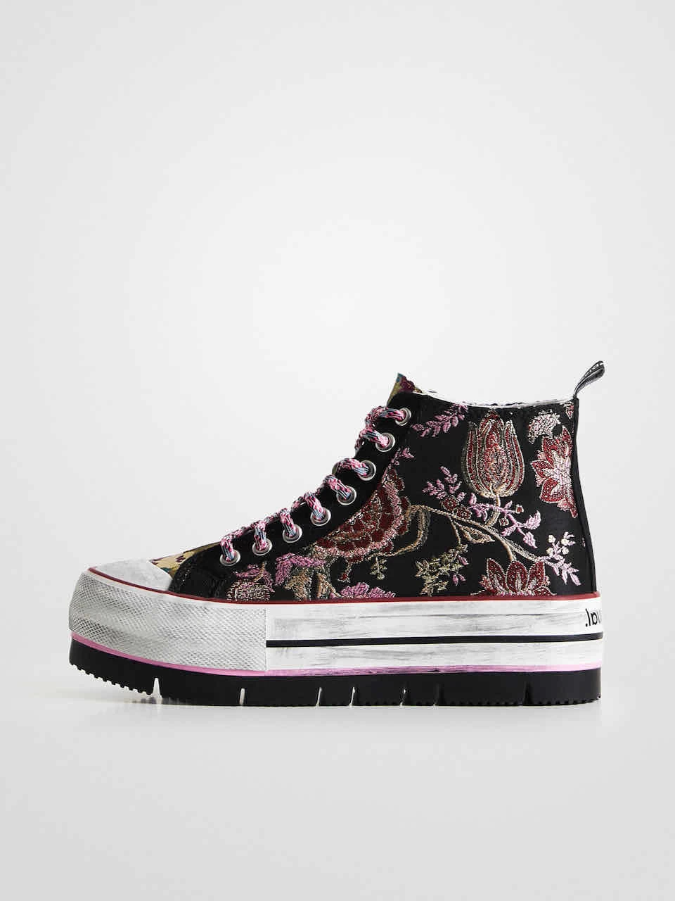Desigual Asian Patchwork Platform Sneakers "Crush Black" 3 Desigual Asian Patchwork Platform Sneakers "Crush Black"