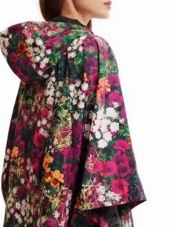 Desigual Poncho Raincoat "Ivy Colima" (One Size) 12 Desigual Poncho Raincoat "Ivy Colima" (One Size) -Fashion Clothing Line Store 22WAIA08 Desigual Floral Rain coat Poncho One Size