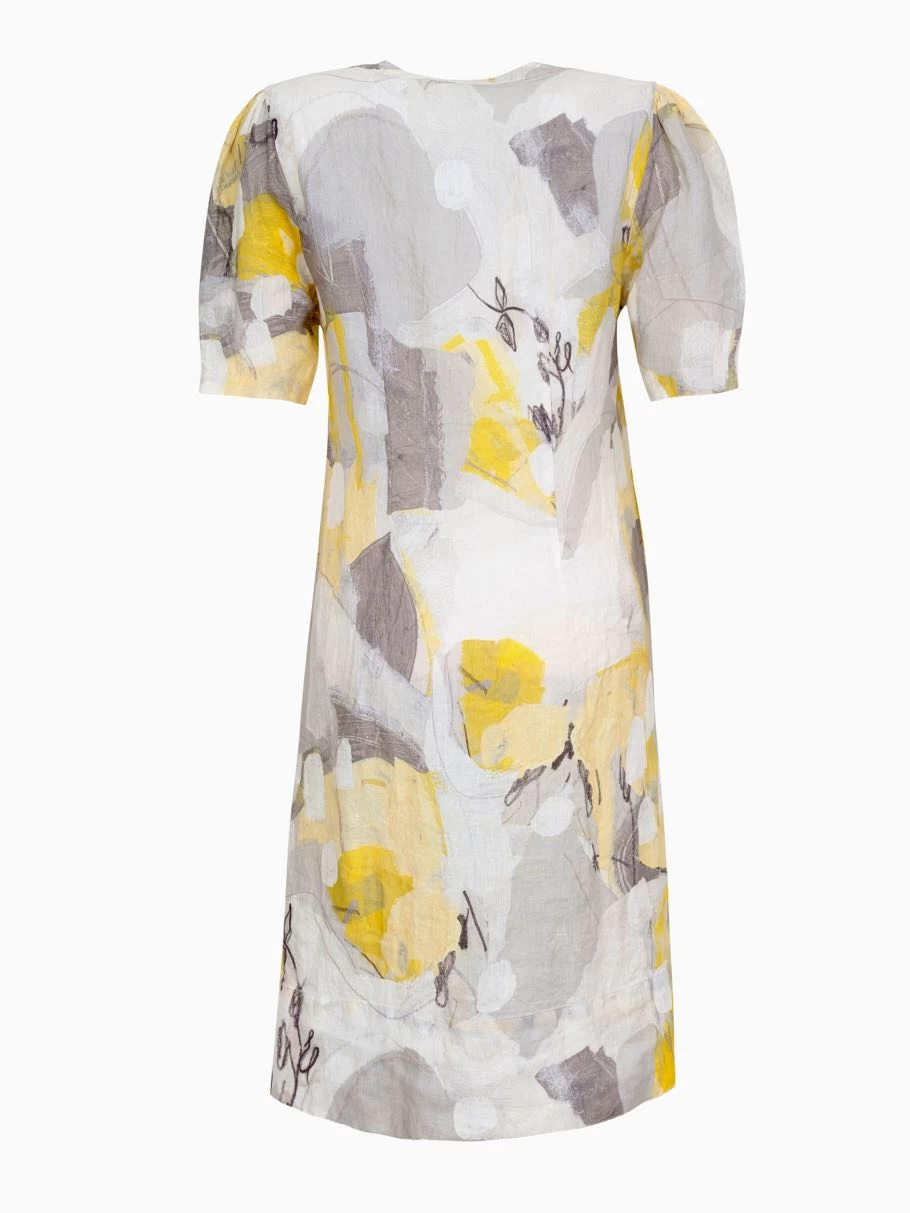 Dolcezza Linen Dress "Citron Mist I" (23744) 4 Dolcezza Linen Dress "Citron Mist I" (23744) - Image 2