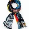 Desigual Crinkled Foulard "Collage Rectangle" 1 Desigual Crinkled Foulard "Collage Rectangle" -Fashion Clothing Line Store 23SAWA14 2000 6845